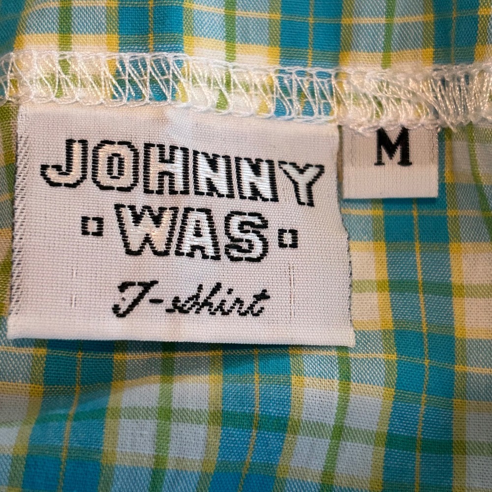 Johnny Was Dress M Vintage Red Patchwork Gingham Plaid Cotton Overall Pinafore - Picture 6 of 8